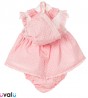 VESTIDO BEBE CON BRAGUITA Y CAPOTA MODELO 9117